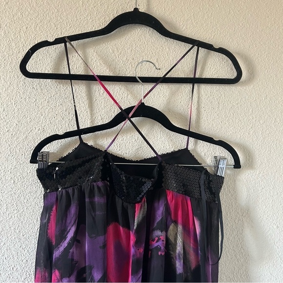 Rampage Women’s Dress Sz 7 Babydoll Black Purple Pink Sequins Party Date Wedding - Picture 9 of 13